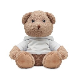 Peluche Ourson Unique Cadeau Publicitaire - JOHN Matières : PET Couleurs : blanc