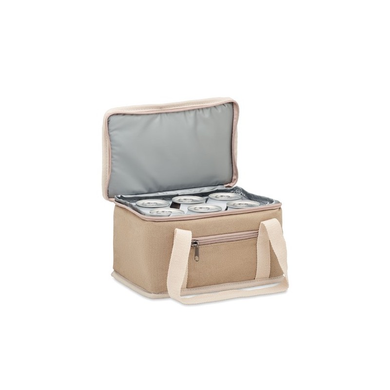 Sac isotherme  6 canettes - KECIL Matières : coton Couleurs : beige cadeau entreprise pas cher