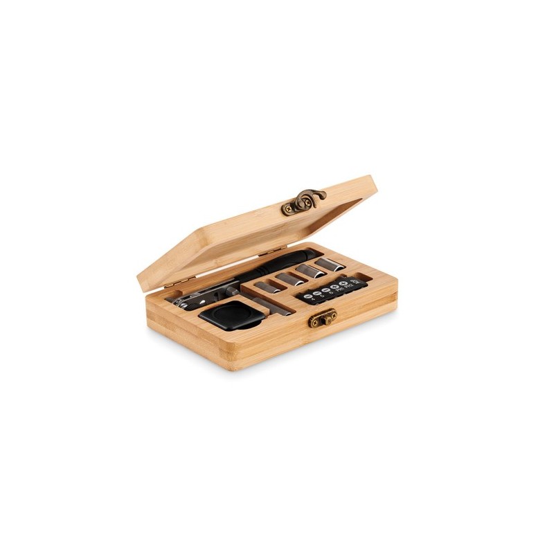 Set d'outils personnalisé pratique et élégant 13 pièces - FUROBAM Matières : bambou Couleurs : bois