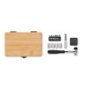 Set d'outils personnalisé pratique et élégant 13 pièces - FUROBAM Matières : bambou Couleurs : bois personnalisable avec votre l
