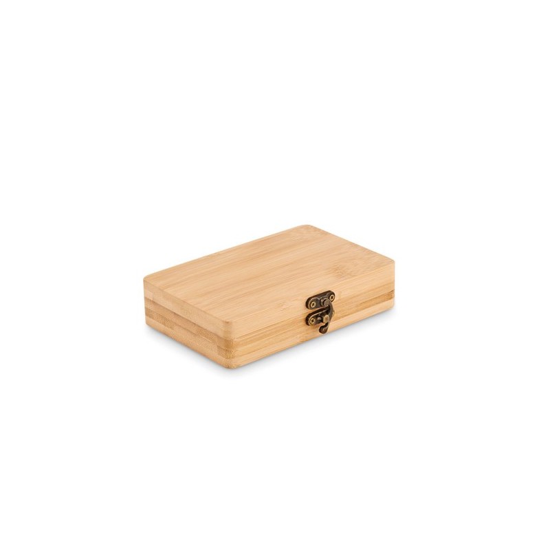 Set d'outils personnalisé pratique et élégant 13 pièces - FUROBAM Matières : bambou Couleurs : bois cadeau entreprise pas cher
