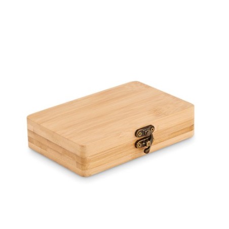 Set d'outils personnalisé pratique et élégant 13 pièces - FUROBAM Matières : bambou Couleurs : bois cadeau entreprise pas cher