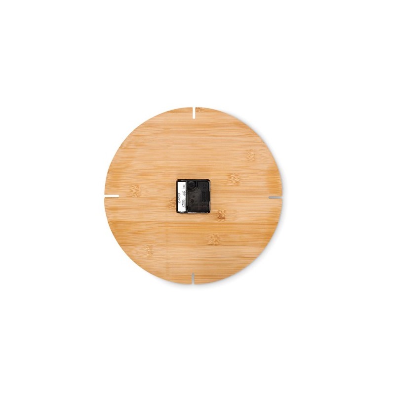 Horloge Murale Éco-responsable en Bambou - ESFERE Matières : bambou Couleurs : bois personnalisable avec votre logo