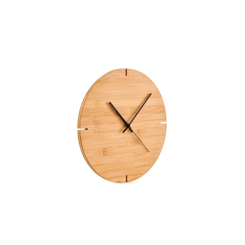 Horloge Murale Éco-responsable en Bambou - ESFERE Matières : bambou Couleurs : bois cadeau entreprise pas cher