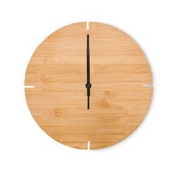 Horloge Murale Éco-responsable en Bambou - ESFERE Matières : bambou Couleurs : bois goodies publicitaire événementiel