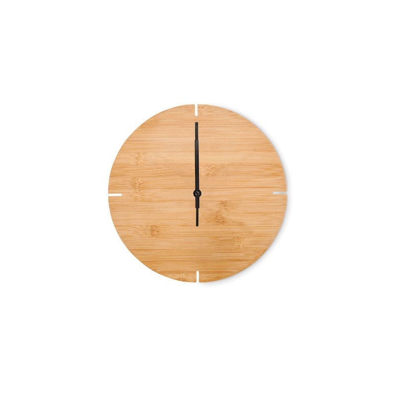 Horloge Murale Éco-responsable en Bambou - ESFERE Matières : bambou Couleurs : bois goodies publicitaire événementiel