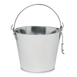 Seau à bouteille en métal personnalisé 4L pas cher - BUCKY Matières : métal Couleurs : argenté mat