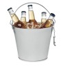 Seau à bouteille en métal personnalisé 4L pas cher - BUCKY Matières : métal Couleurs : argenté mat personnalisable avec votre lo