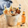 Seau à bouteille en métal personnalisé 4L pas cher - BUCKY Matières : métal Couleurs : argenté mat cadeau entreprise pas cher