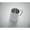 Mug en métal personnalisé avec anse mousqueton - AROM Matières : acier inoxydable Couleurs : blanc personnalisable avec votre lo
