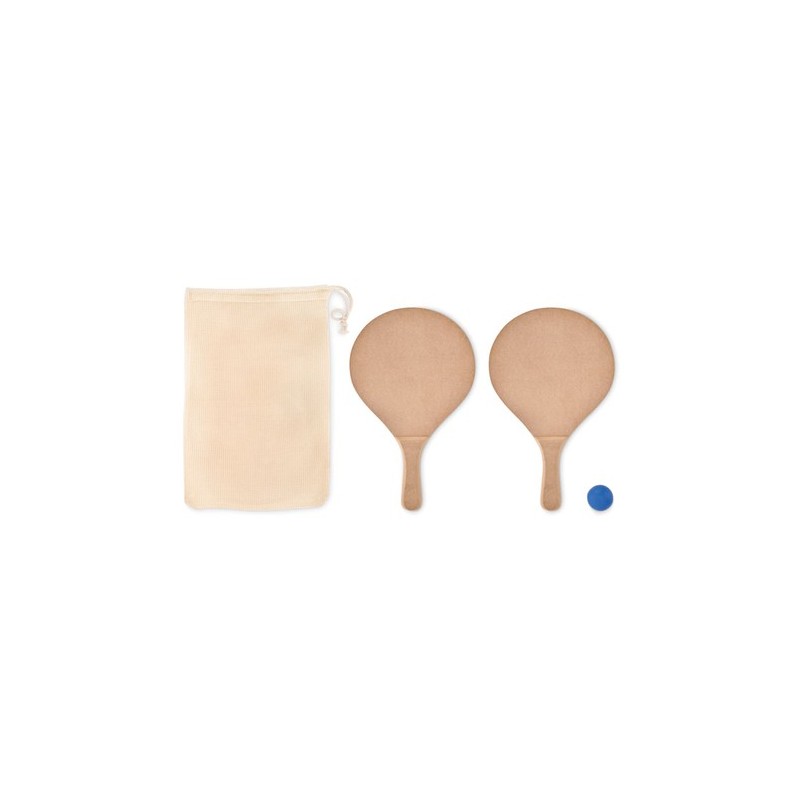 Set de tennis de plage personnalisé RAQUET Matières : MDF Couleurs : bois