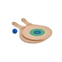 Set de tennis de plage personnalisé RAQUET Matières : MDF Couleurs : bois impression haute définition