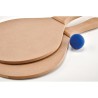 Set de tennis de plage personnalisé RAQUET Matières : MDF Couleurs : bois marquage laser ultra précis