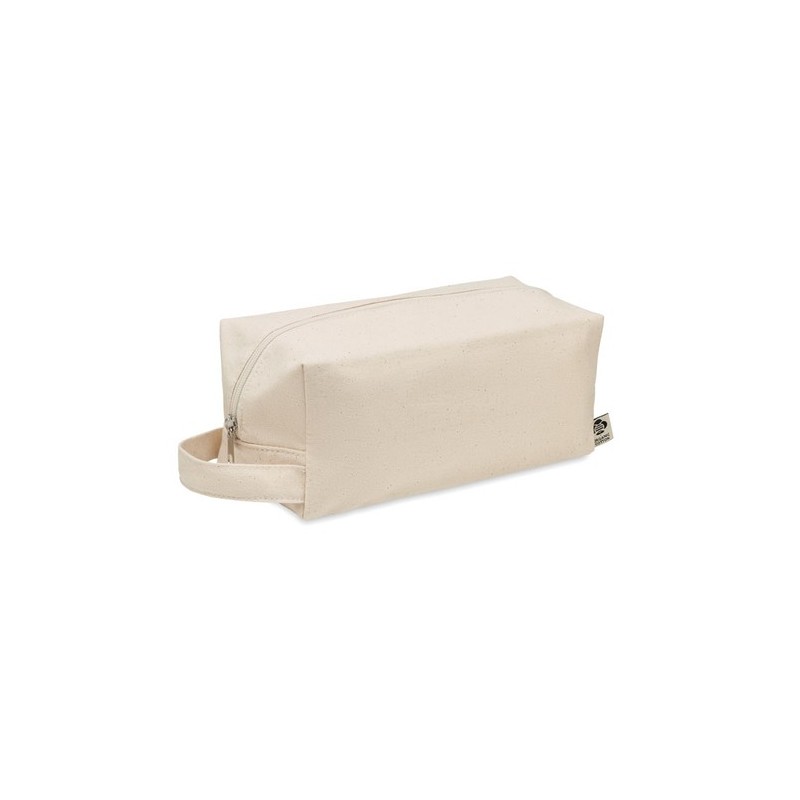 Sac cosmétique  en toile 220 gr personnalisable - Goodies Matières : coton biologique Couleurs : beige