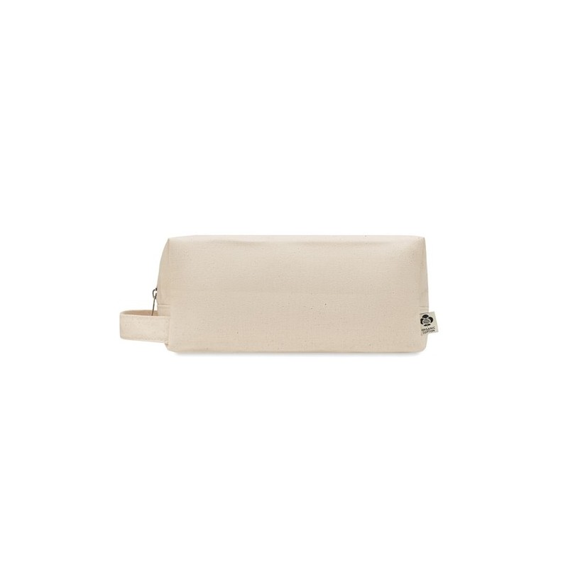 Sac cosmétique  en toile 220 gr personnalisable - Goodies Matières : coton biologique Couleurs : beige impression haute définiti