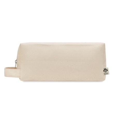 Sac cosmétique  en toile 220 gr personnalisable - Goodies Matières : coton biologique Couleurs : beige impression haute définiti