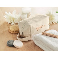 Sac cosmétique  en toile 220 gr personnalisable - Goodies Matières : coton biologique Couleurs : beige livraison express 24h 48h