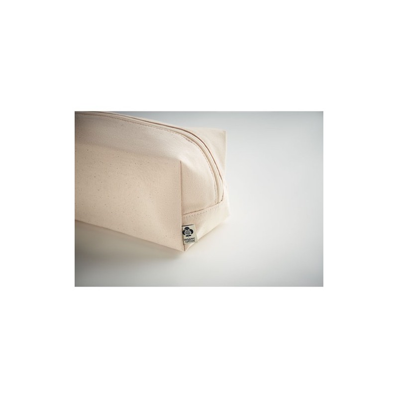 Sac cosmétique  en toile 220 gr personnalisable - Goodies Matières : coton biologique Couleurs : beige cadeau collaborateur prem