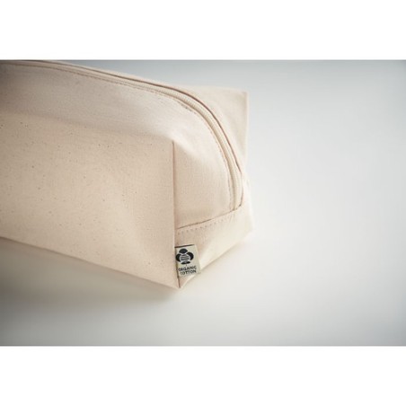 Sac cosmétique  en toile 220 gr personnalisable - Goodies Matières : coton biologique Couleurs : beige cadeau collaborateur prem