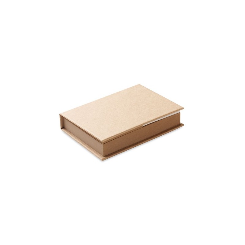Set de Notes Éco-responsables Recyclées Personnalisé MEUI Matières : papier recyclé Couleurs : beige cadeau entreprise pas cher