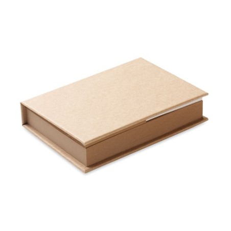 Set de Notes Éco-responsables Recyclées Personnalisé MEUI Matières : papier recyclé Couleurs : beige cadeau entreprise pas cher