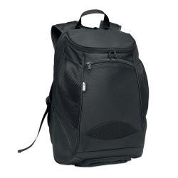 Sac à dos de sport  et personnalisable en RPET 600D - OLYMPIC Matières : PET Couleurs : noir