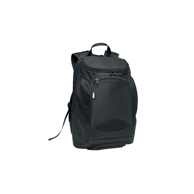 Sac à dos de sport  et personnalisable en RPET 600D - OLYMPIC Matières : PET Couleurs : noir