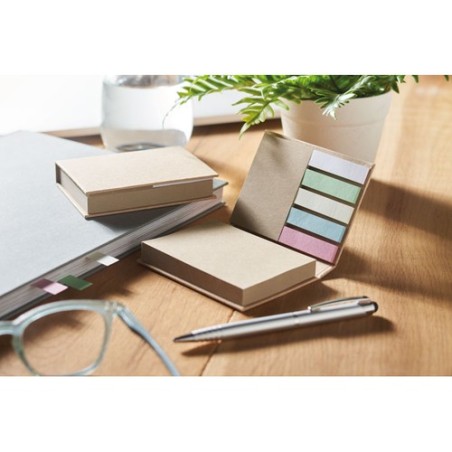 Set de Notes Éco-responsables Recyclées Personnalisé MEUI Matières : papier recyclé Couleurs : beige impression haute définition