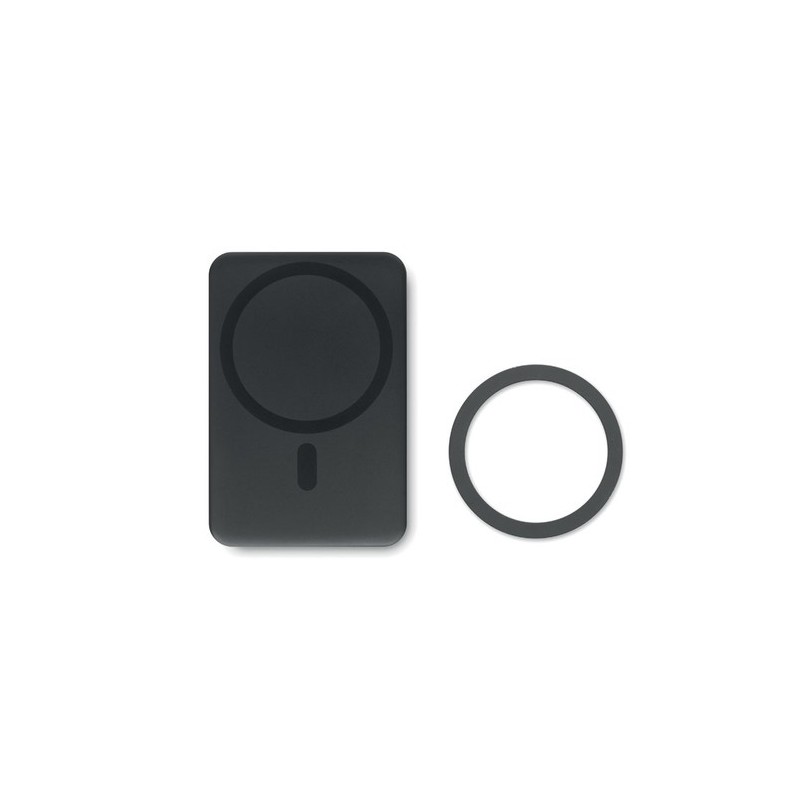 Chargeur sans fil magnétique économique personnalisé 15W MO6874 DOUBLETIC Couleurs : noir cadeau entreprise pas cher