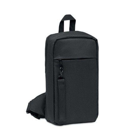 Sac de poitrine  personnalisé en 600D RPET - CEBAG Matières : PET recyclé Couleurs : noir