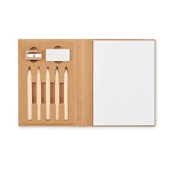 Set de Dessin Personnalisé Économique - 60 Feuilles et Accessoires KISAN Matières : papier recyclé Couleurs : beige