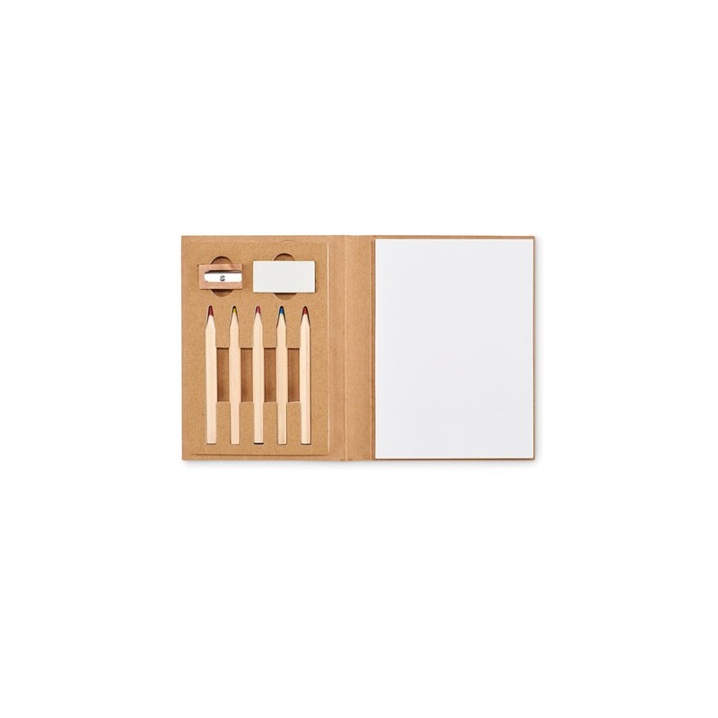 Set de Dessin Personnalisé Économique - 60 Feuilles et Accessoires KISAN Matières : papier recyclé Couleurs : beige