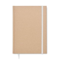 Carnet A5 Éco-responsable en Papier Recyclé Personnalisé - MUSA Matières : papier recyclé Couleurs : blanc impression logo haute