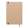 Carnet A5 Éco-responsable en Papier Recyclé Personnalisé - MUSA Matières : papier recyclé Couleurs : noir marquage laser ultra p