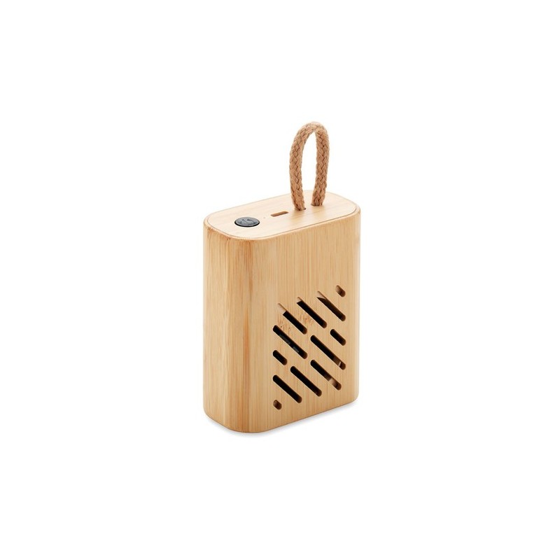 Haut-parleur sans fil  en bambou 3W - REY Couleurs : bois
