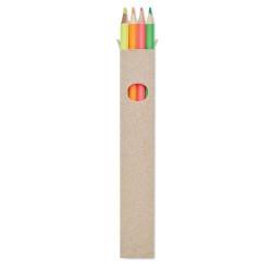 Set de 4 Crayons Surligneurs Personnalisés Éco-responsables - BOWY Matières : bois Couleurs : multicolore