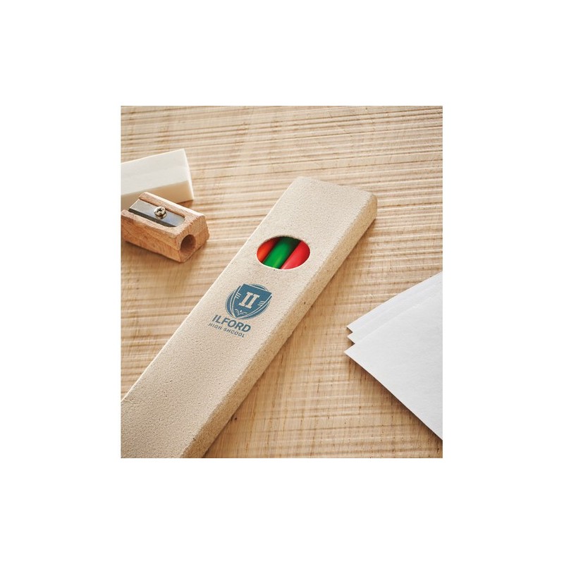 Set de 4 Crayons Surligneurs dans une Boîte Kraft