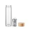 Bouteille Éco-responsable en Verre Personnalisée 400ml BATAMI Matières : borosilicate Couleurs : transparent personnalisable ave