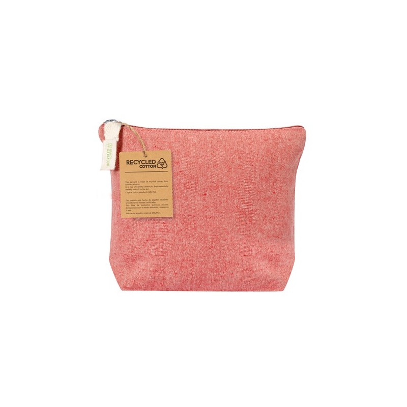 Trousse de Toilette Éco-responsable Personnalisée Belix pas cher Matières : coton recyclé Couleurs : bleu clair cadeau client or