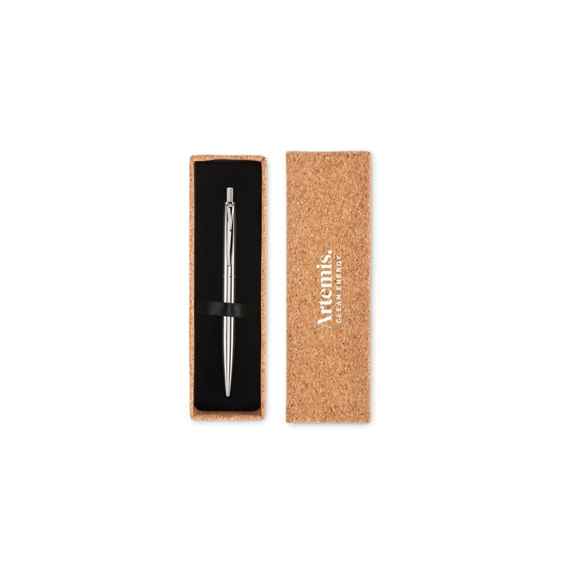 Stylo Éco-responsable Personnalisé en Acier Inox Recyclé - GRAZ Matières : papier Couleurs : argenté mat cadeau entreprise pas c