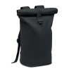 Sac à dos  en toile lavée personnalisé ZURICH ROLL - Style économique Matières : PET recyclé Couleurs : noir