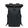 Sac à dos  en toile lavée personnalisé ZURICH ROLL - Style économique Matières : PET recyclé Couleurs : noir cadeau entreprise p