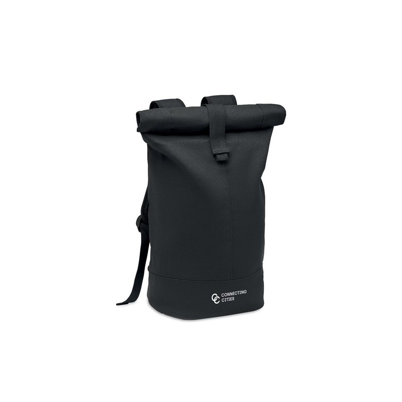 Sac à dos en toile lavée ZURICH ROLL - Écologique & Pratique Personnalisé