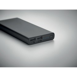 Powerbank Personnalisée Économique 10000 mAh Ultra-Puissant POWERFLAT 8 C Couleurs : noir accessoire événementiel unique