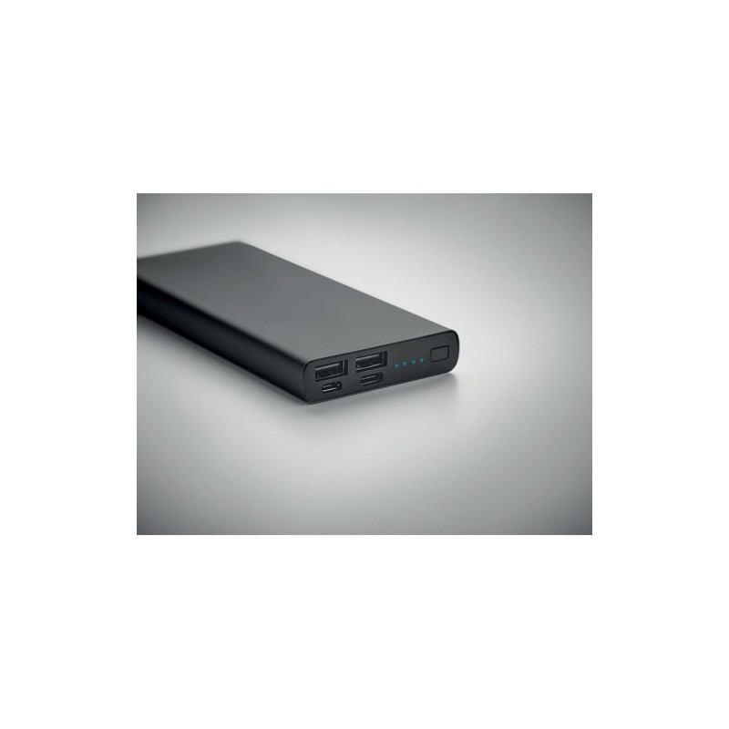 Powerbank Personnalisée Économique 10000 mAh Ultra-Puissant POWERFLAT 8 C Couleurs : noir accessoire événementiel unique