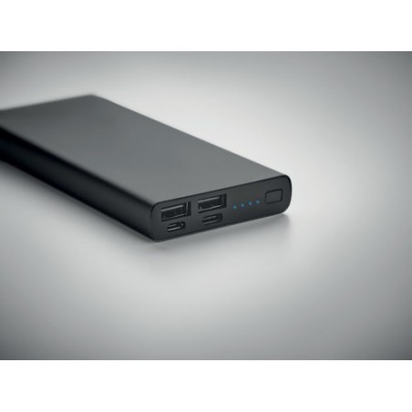 Powerbank Personnalisée Économique 10000 mAh Ultra-Puissant POWERFLAT 8 C Couleurs : noir accessoire événementiel unique