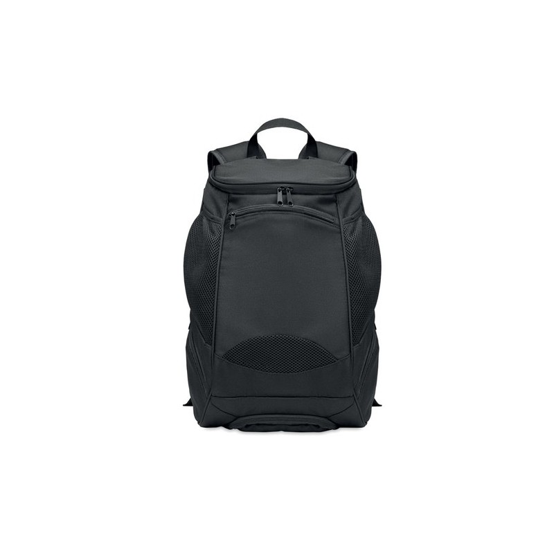 Sac à dos de sport  et personnalisable en RPET 600D - OLYMPIC Matières : PET Couleurs : noir cadeau entreprise pas cher