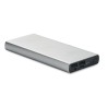 Powerbank Personnalisée Économique 10000 mAh Ultra-Puissant POWERFLAT 8 C Couleurs : argenté mat personnalisable avec votre logo
