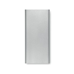 Powerbank Personnalisée Économique 10000 mAh Ultra-Puissant POWERFLAT 8 C Couleurs : argenté mat impression haute définition