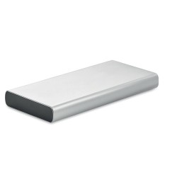 Powerbank Personnalisée Économique 10000 mAh Ultra-Puissant POWERFLAT 8 C Couleurs : argenté mat livraison express 24h 48h